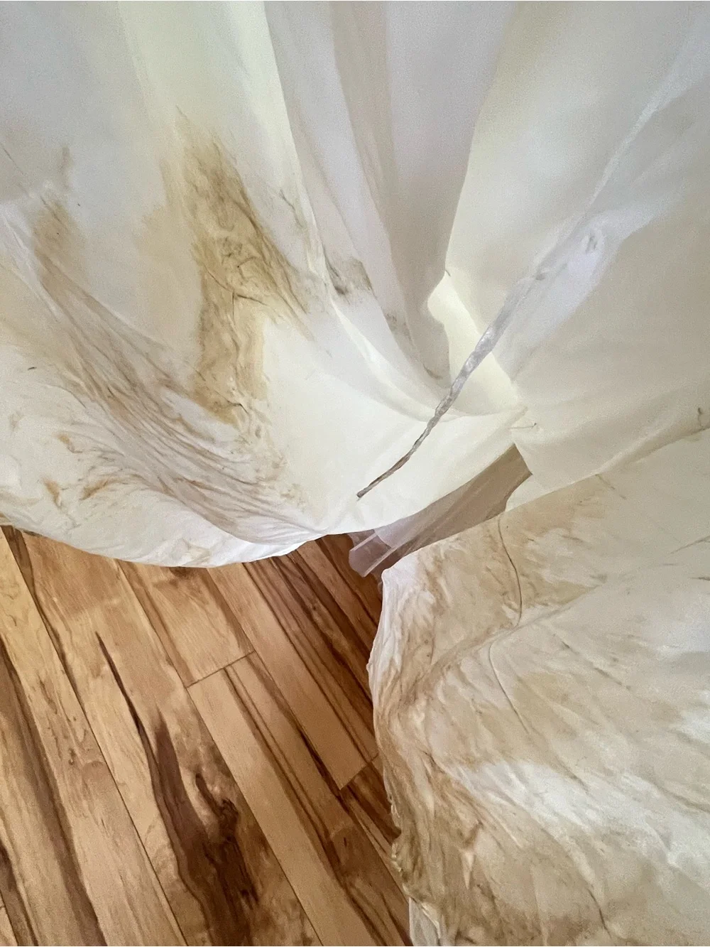 Vintage David's Bridal Michelangelo 2295E Size 8 Ivory Gown w/ Veil